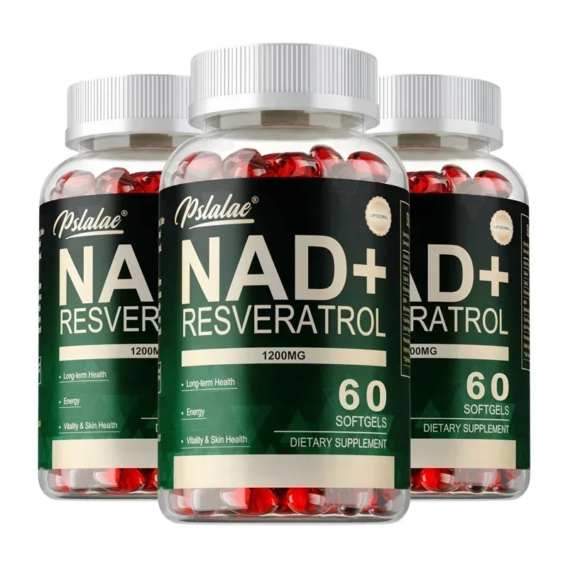 NAD+ Resveratrol - Cellular Health, Healthy Aging, to Support Skin Health, Boost Energy, for Hair, Nails, Skin and Joint Health