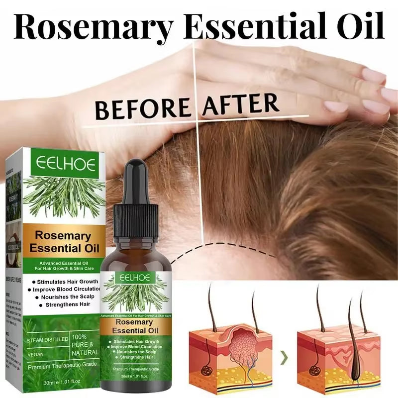 Rosemary Essentiall Oil Hair Growth Products Organic Products Scalp Hair Strengthening Oil for Nourish Shiny Healthy
