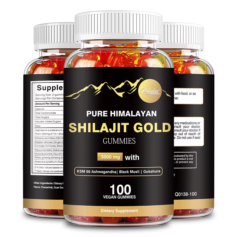 Shilajit Gold Gummies - Immune System, Memory & Brain Health, Accelerate Body Metabolism Energy Production Athletic Performance