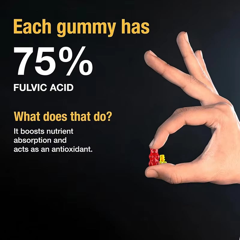 Shilajit Gold Gummies - Immune System, Memory & Brain Health, Accelerate Body Metabolism Energy Production Athletic Performance
