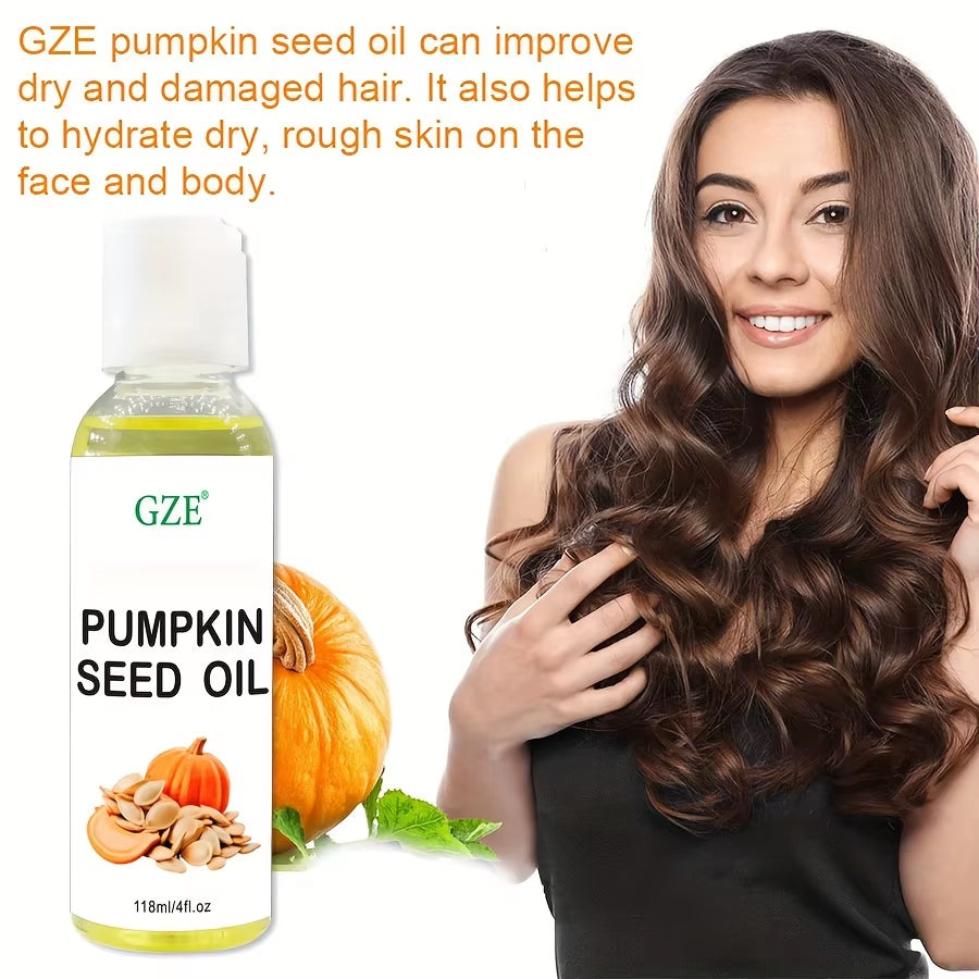 Pumpkin Seed Carrier Oil Organic Pure Natural Cold Pressed Unrefined Oil for Skin, Hair, Body