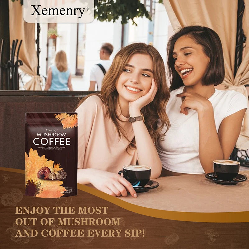 Mushroom Coffee - with Lion'S Mane, Cordyceps, Reishi - Replenish Energy, Improve Concentration, Enhance Immunity - 1 Pack