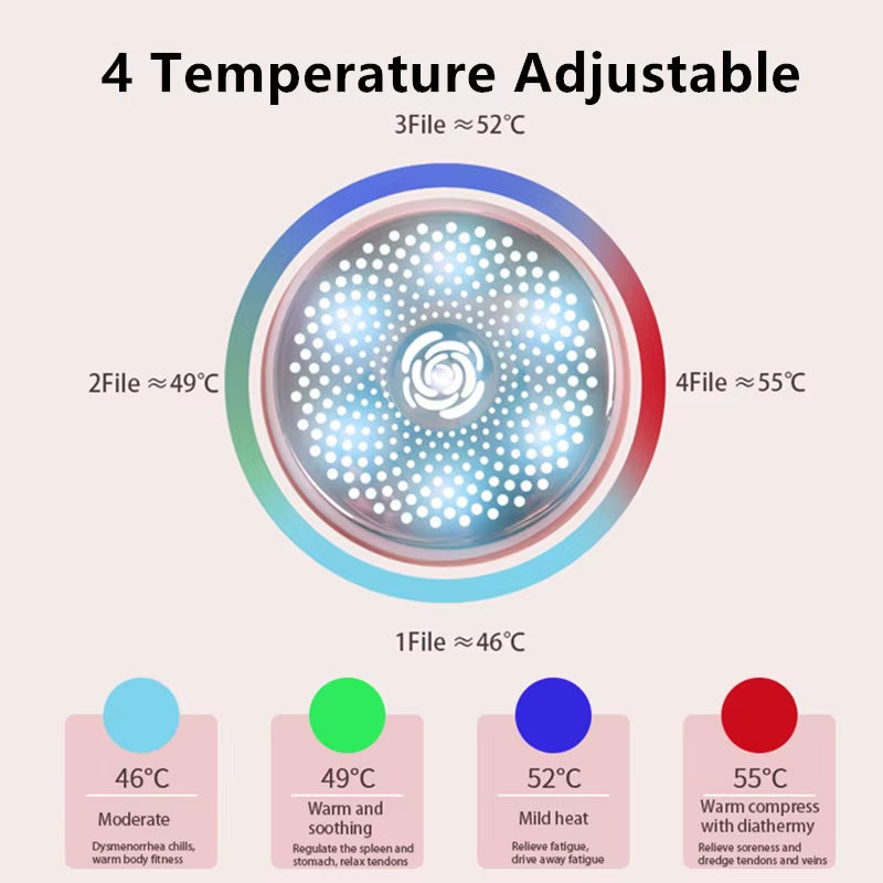 Electric Smokeless Moxibustion Device Neck Shoulder Heated Therapy Herbal Medicine Acupoint Massage Body Relaxation Massager