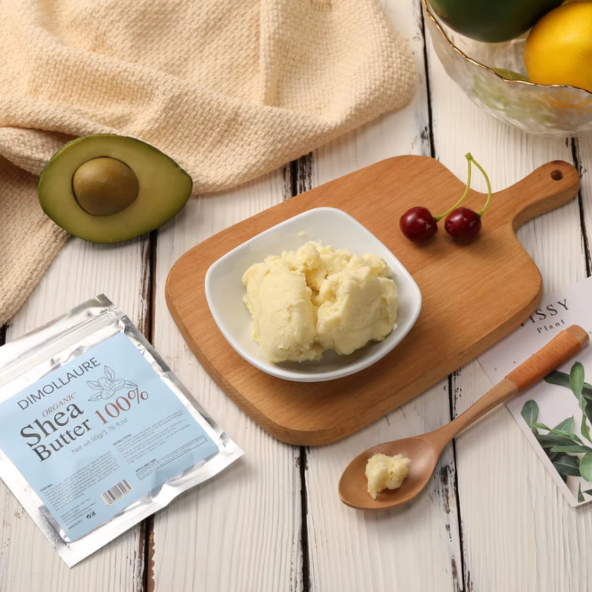 50G Natural Organic Unrefined Shea Butter Oil Skin Care Body Oil Moisturizing Nourishing Body Massage Cosmetics Oil