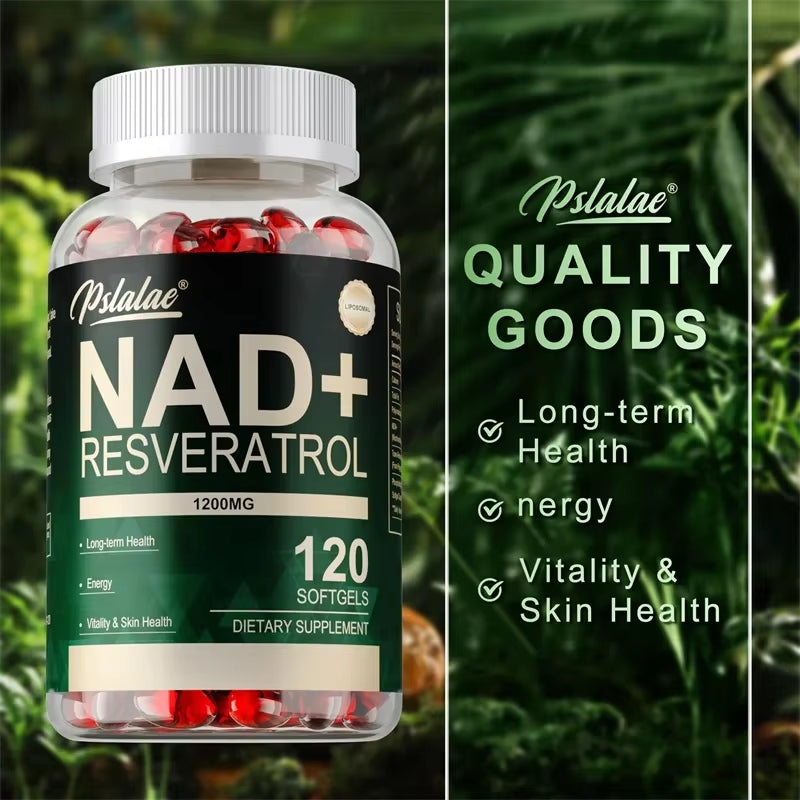 NAD+ Resveratrol - Cellular Health, Healthy Aging, to Support Skin Health, Boost Energy, for Hair, Nails, Skin and Joint Health