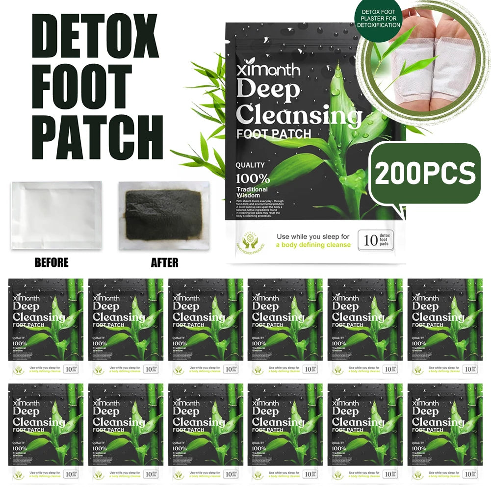10-200PCS Detox Foot Patches Stress Relief Feet Deep Sleep Herbal Detox Sticker Conditioning Body Relieve Stress Foot Care Tool