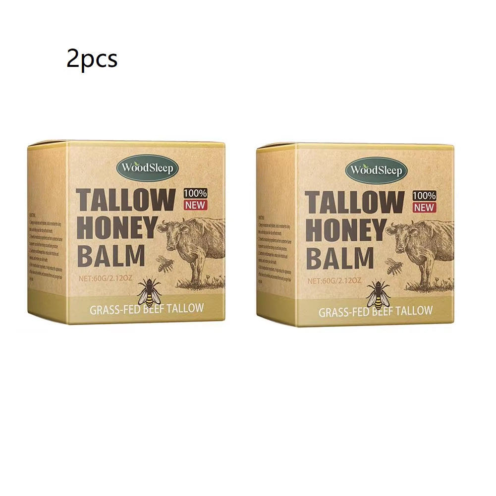 Whipped Beef Tallow Honey Balm Moisturizing Hydrating Face Cream Body Lotion Nourishing Balm Gentle Skin Care for Women