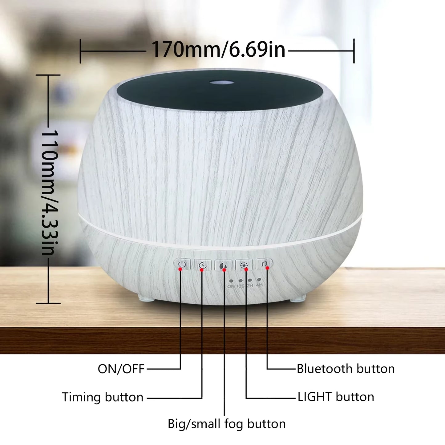 Tuya Smart Wifi Humidifier Aromatherapy Essential Oil Diffuser 500Ml 7 Color LED Night Light Work for Alexa Google Home