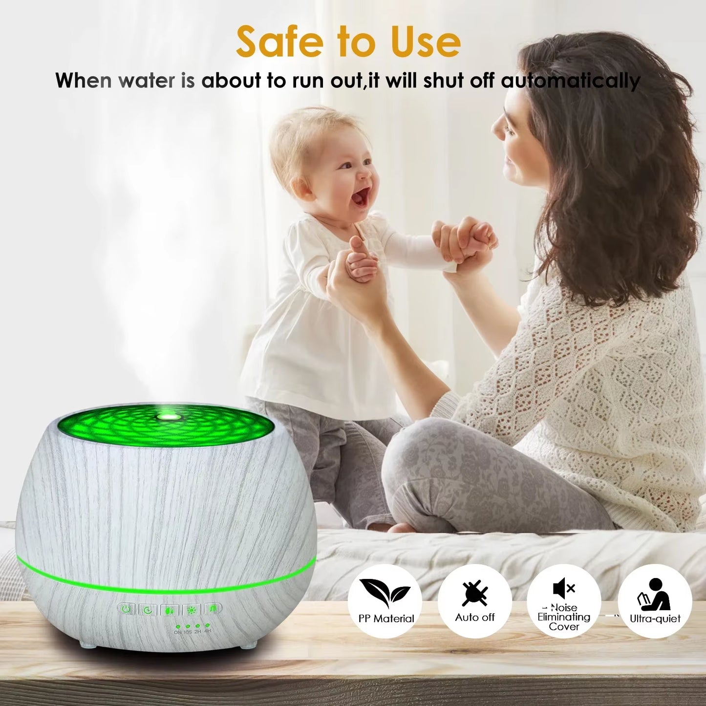 Tuya Smart Wifi Humidifier Aromatherapy Essential Oil Diffuser 500Ml 7 Color LED Night Light Work for Alexa Google Home