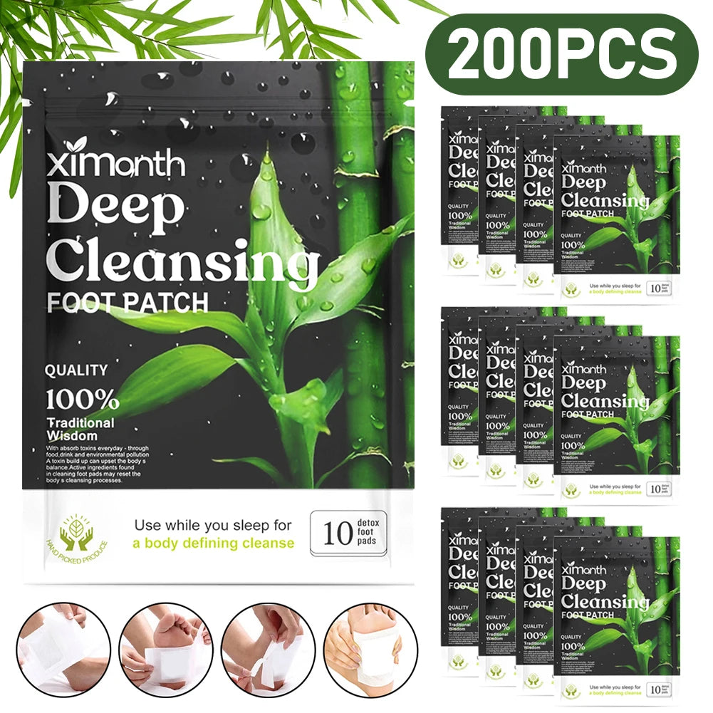 10-200PCS Detox Foot Patches Stress Relief Feet Deep Sleep Herbal Detox Sticker Conditioning Body Relieve Stress Foot Care Tool