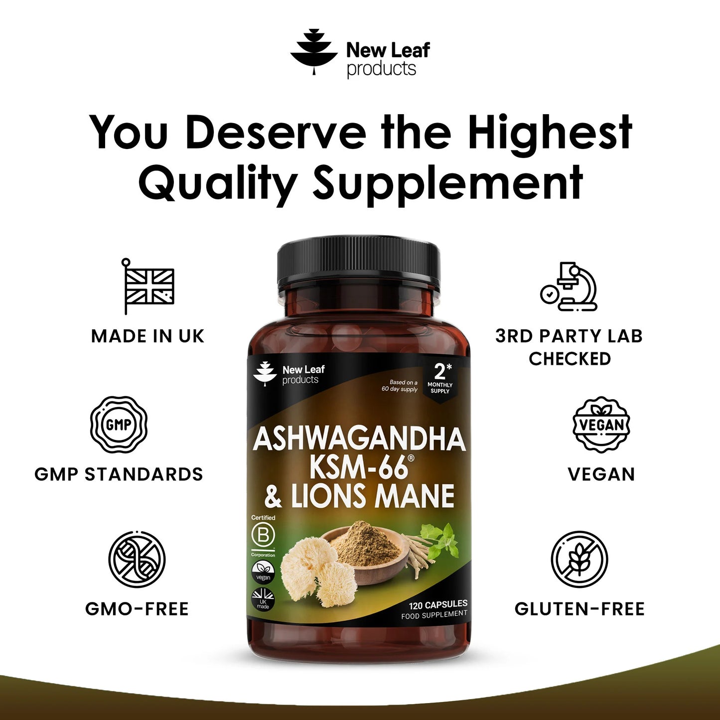 Ashwagandha Lions Mane Capsules