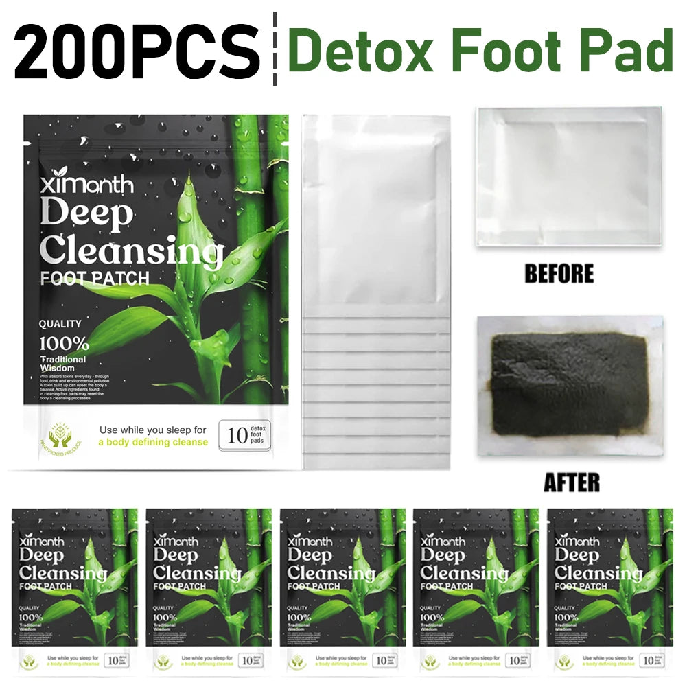 10-200PCS Detox Foot Patches Stress Relief Feet Deep Sleep Herbal Detox Sticker Conditioning Body Relieve Stress Foot Care Tool