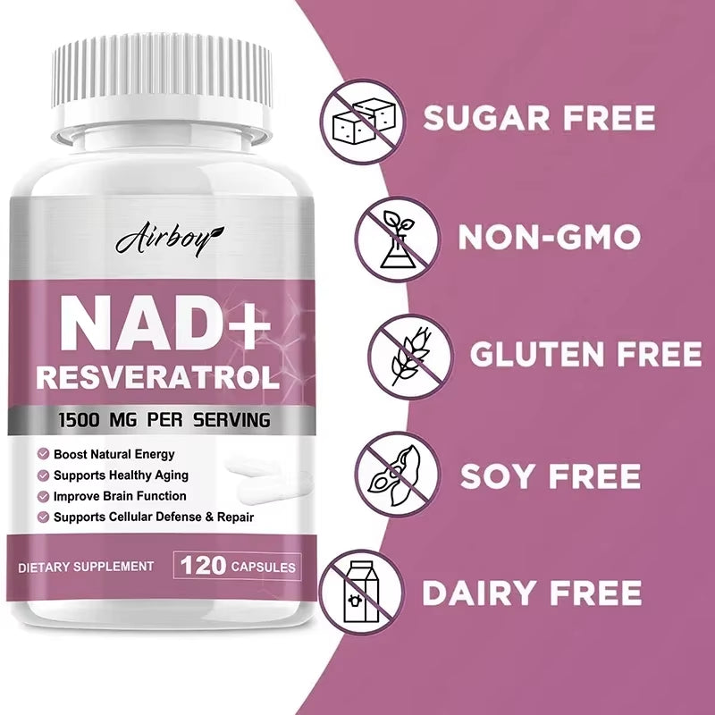 NAD plus Supplement - Natural Energy, Cellular Health, anti Aging, Nad Nicotinamide Riboside