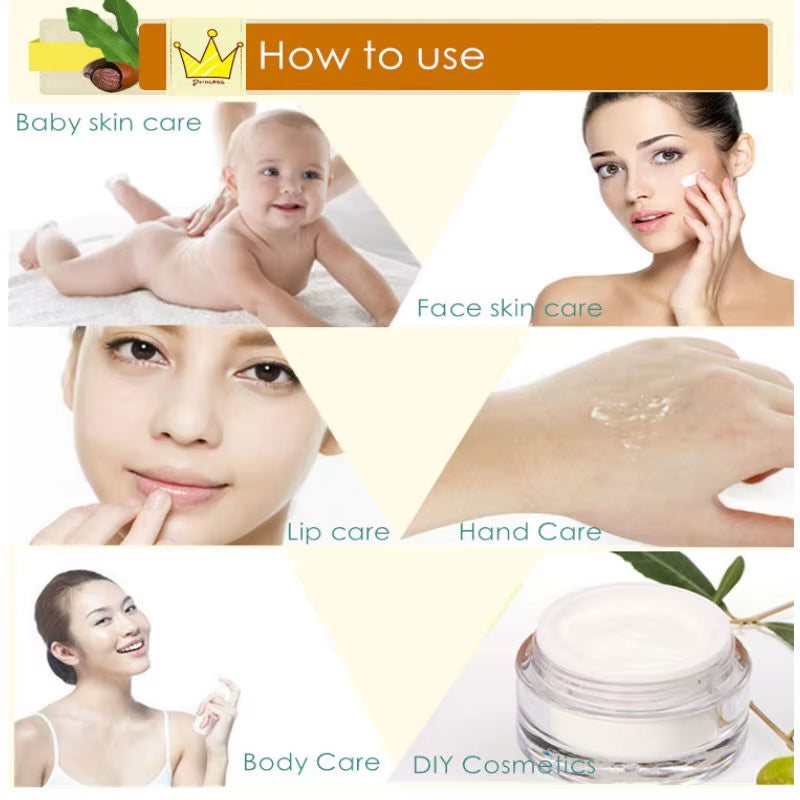 100G Unrefined Natural Shea Butter Organic Skin Care Moisturizing Body Massage Hair Care Essential Oil Carrier Oil