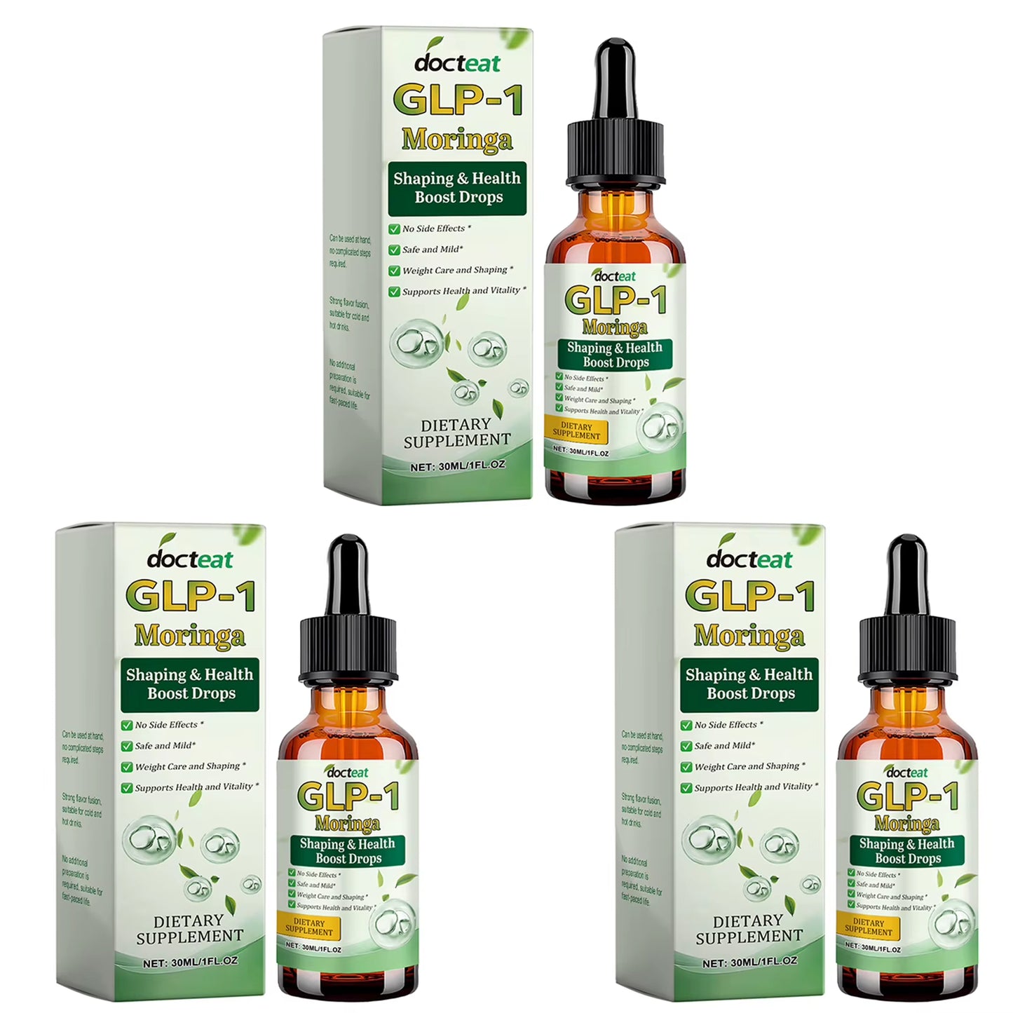 30Ml GLP-1 Moringa Drops GLP-1 Moringa Slimming Health Boost Drops Gut Digestive Immune Energy Support Weight Management