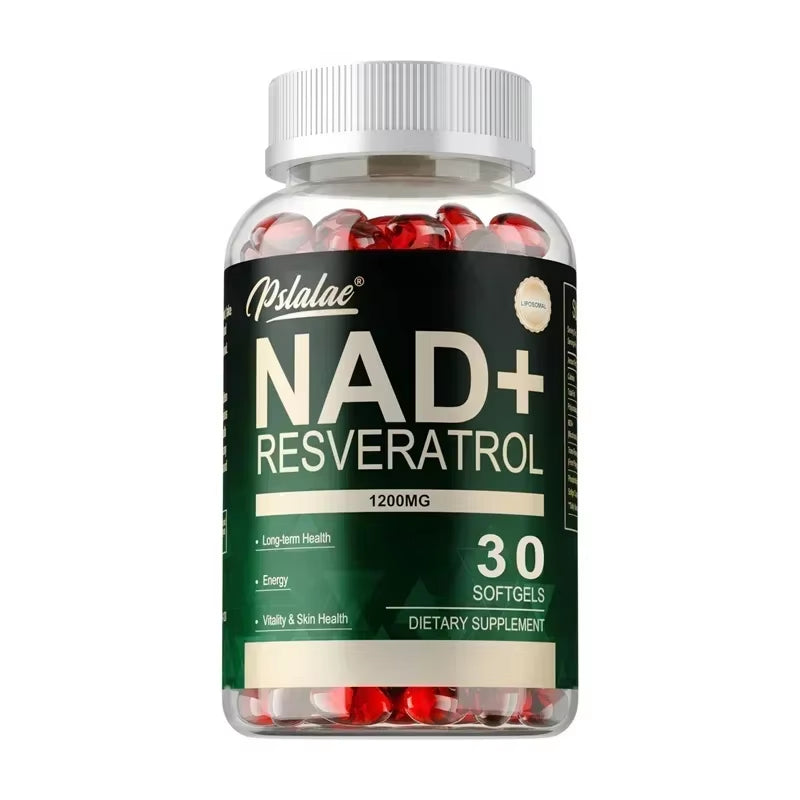 NAD+ Resveratrol - Cellular Health, Healthy Aging, to Support Skin Health, Boost Energy, for Hair, Nails, Skin and Joint Health