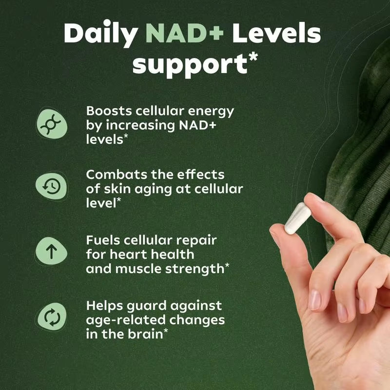 NAD+ Resveratrol Supplements Nad+Anti Aging and Natural Cell Regeneration Capsules