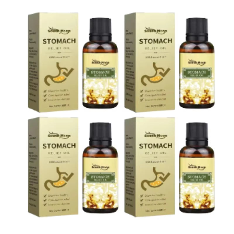 Stomach Relief Oil Relieve Indigestion Stomachache Bloating Treat Gastritis Improve Bad Breath Herbal Detoxification