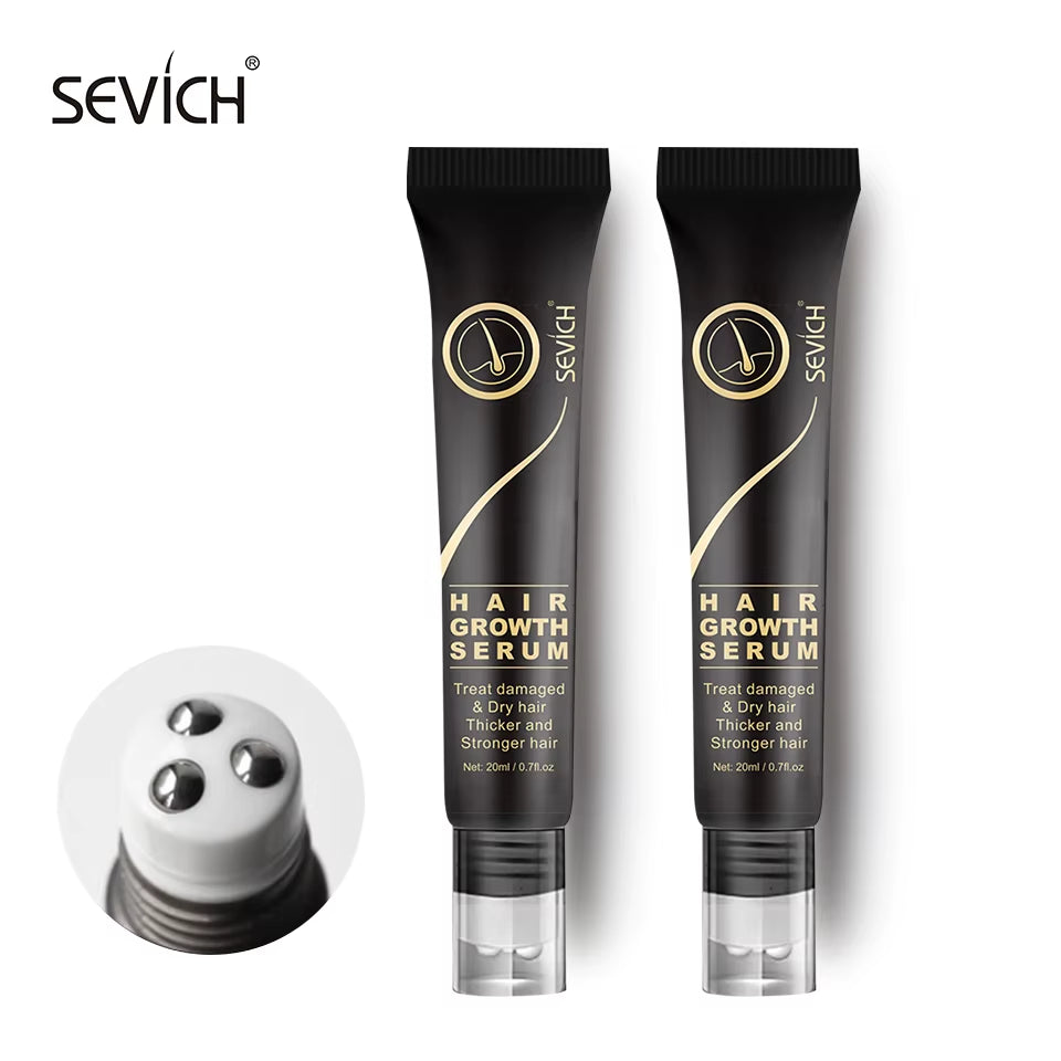 Sevich Herbal Fast Hair Growth Oil with Massage Roller 20Ml Hair Loss Treatment Ginger Extract Growing Serum Hair Loss Products