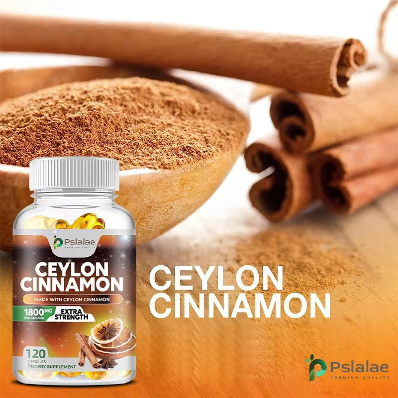 Ceylon Cinnamon 1800 Mg - a Natural Antioxidant That Supports Healthy Circulation, Brain and Joint Function - 120 Capsules