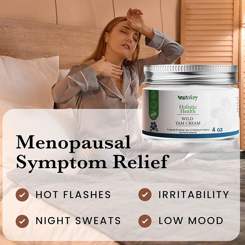 Wild Yam Cream Natural Hormonal Balance Bioidentical Estrogen for Women Organic Plant Body Cream Natural Relief for Women Health