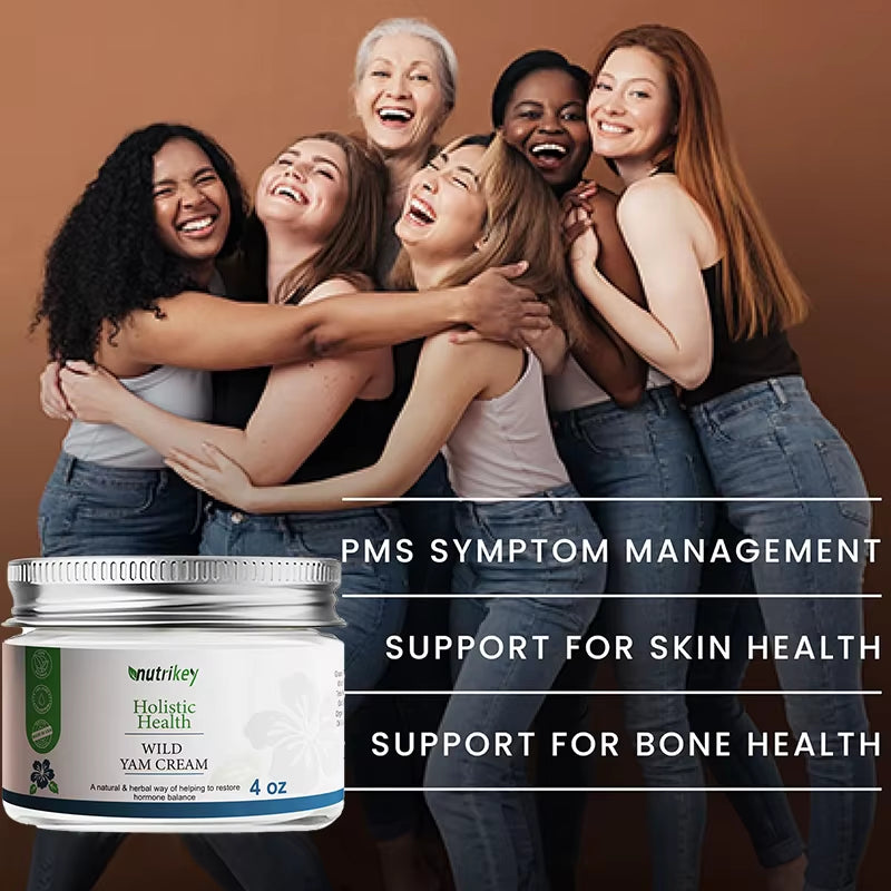Wild Yam Cream Natural Hormonal Balance Bioidentical Estrogen for Women Organic Plant Body Cream Natural Relief for Women Health