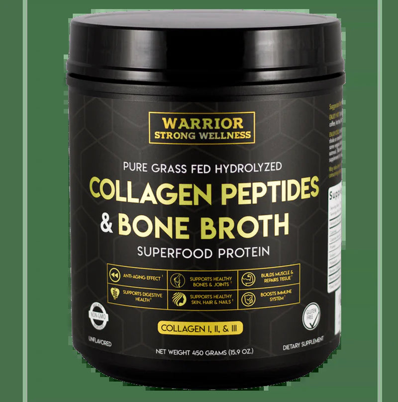 Collagen Peptides & Bone Broth Superfood - Supports Digestion, Anti-Inflammatory Health, Muscle, Tissue, Joints, Bones & Immune Health