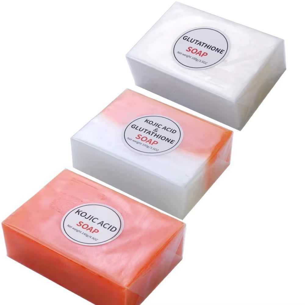 Kojic Acid Soap 100Gx3 Colors Pack Dark Black Skin Lightening Soap Hand Made Glutathione Soap Skin Bleaching & Brightening