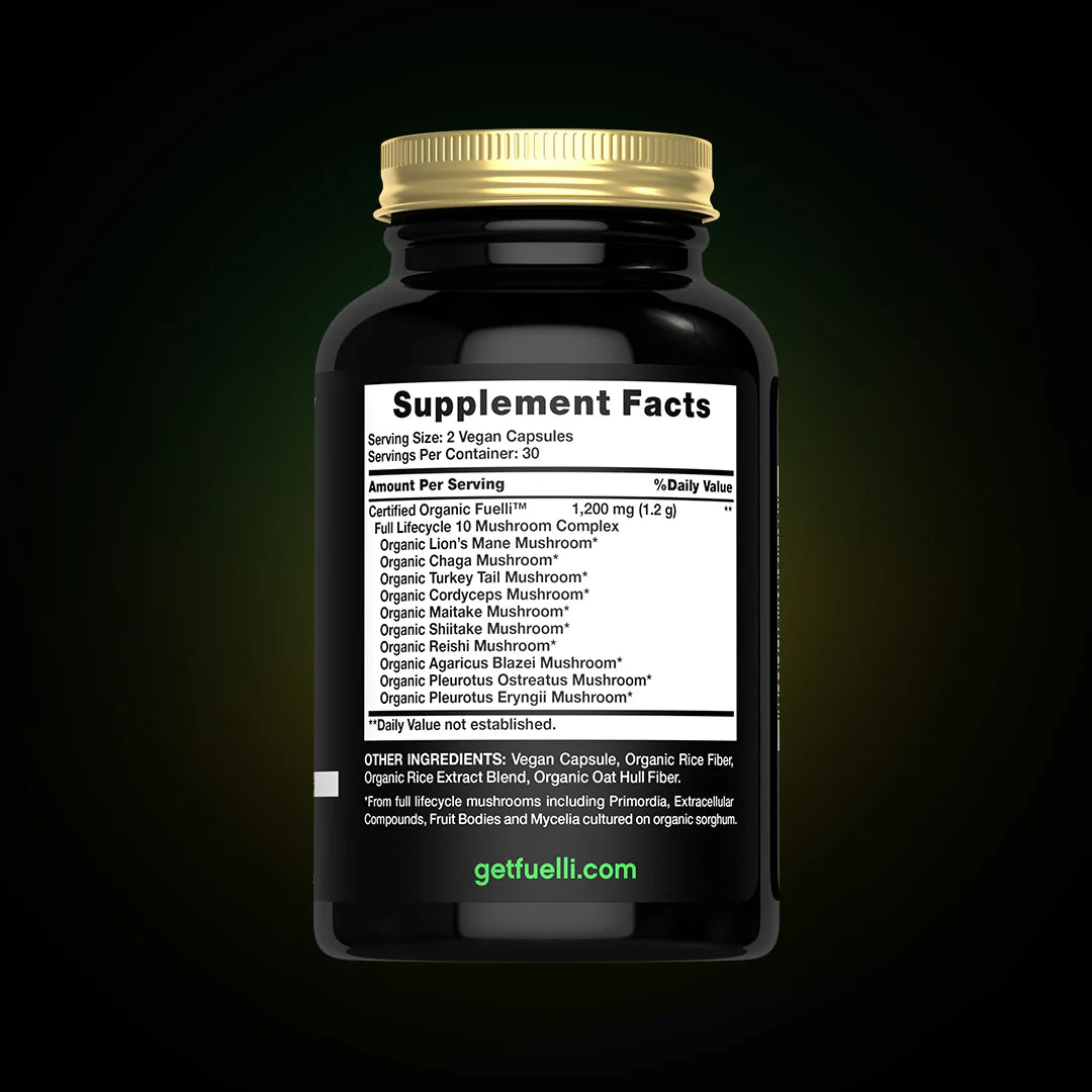 Organic Mushroom Blend | Grown in a Certified US Facility | 10-In-1 Complex 1,200 Mg | Lion’S Mane, Chaga, Turkey Tail, Maitake, Shiitake, Reishi & More | Laboratory Tested | Superior Absorption