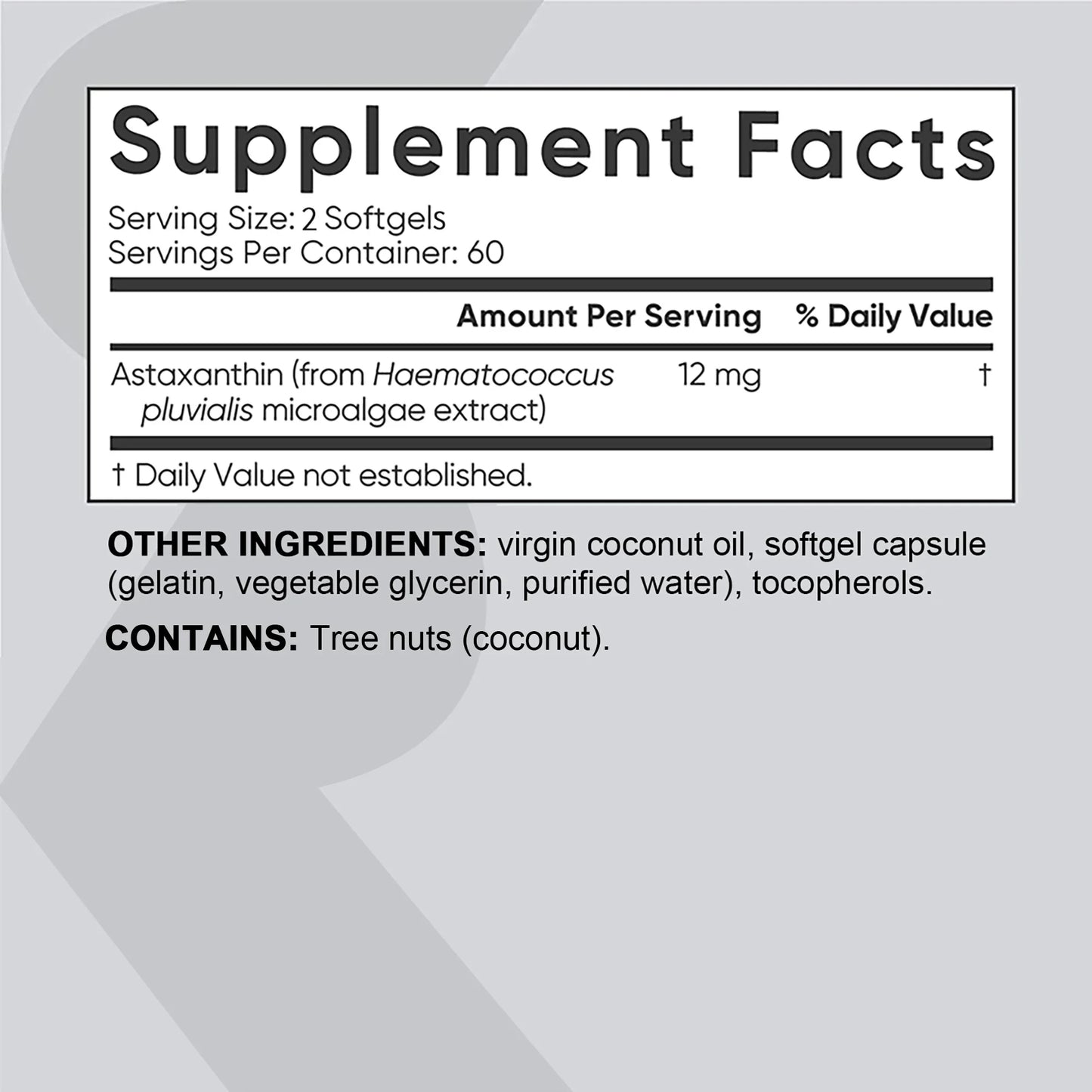 Astaxanthin Capsules - Enhance Eye, Joint, Skin, and Heart Health while Boosting Memory and Concentration - 120 Count