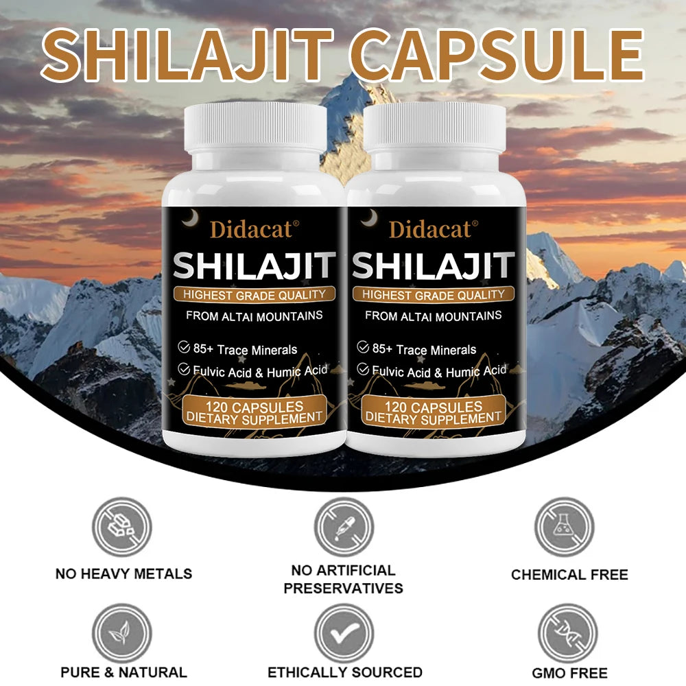 Unlock Your Health Potential with 100% Pure Shilajit Mineral Supplement - Packed with 85+ Trace Minerals, Fulvic Acid, and Antioxidants for Optimal Wellness