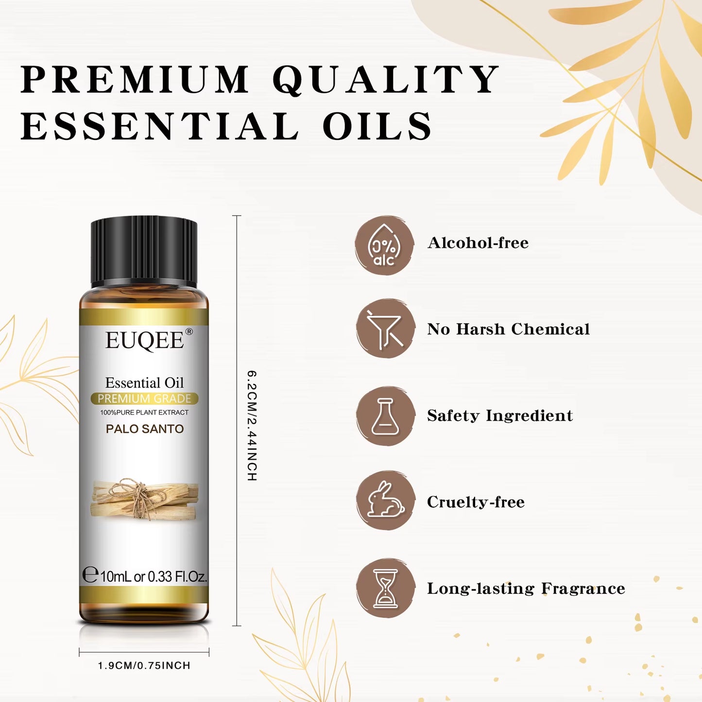 10Ml Palo Santo Plant Essential Oil with Dropper Blue Tansy Cardamom Wintergreen Fennel Lavender Vanilla Oil for Diffuser