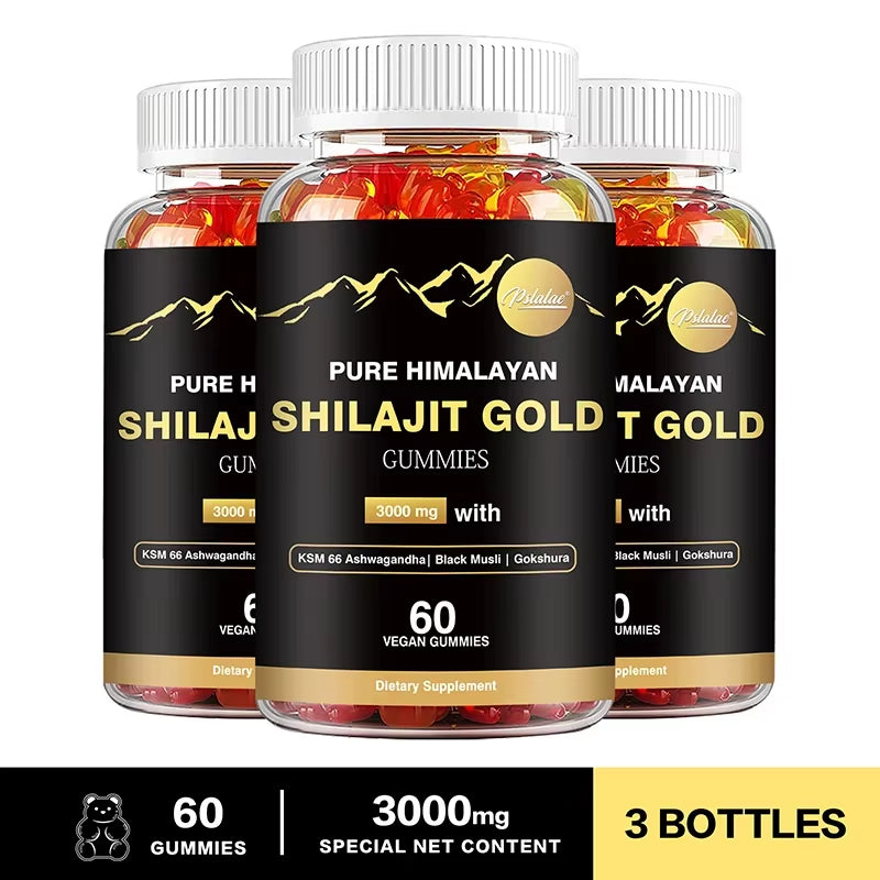 Shilajit Gold Gummies - Immune System, Memory & Brain Health, Accelerate Body Metabolism Energy Production Athletic Performance