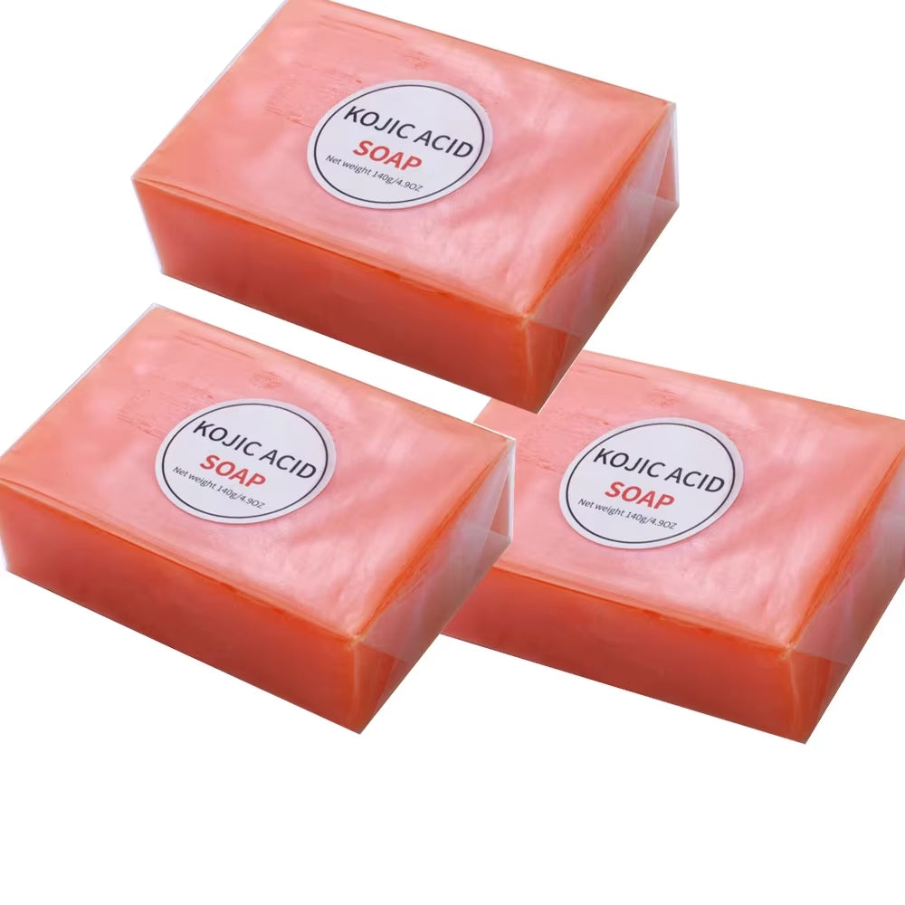 Kojic Acid Soap 100Gx3 Colors Pack Dark Black Skin Lightening Soap Hand Made Glutathione Soap Skin Bleaching & Brightening