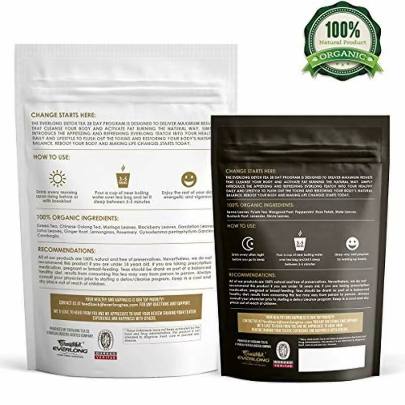 Lukaree 100% Pure Natural Organic Morning & Night for Bloating and Constipation People