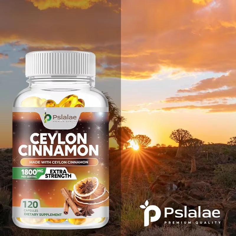 Ceylon Cinnamon 1800 Mg - a Natural Antioxidant That Supports Healthy Circulation, Brain and Joint Function - 120 Capsules