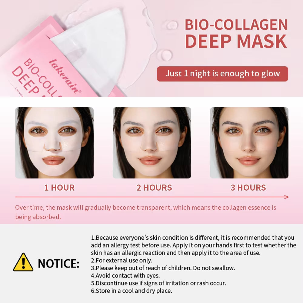 Collagen Skincare Set Hydrolyzed Collagen Facial Mask Peel off Bio-Collagen Deep Mask Hydrating Firming Moisturizing Skincare