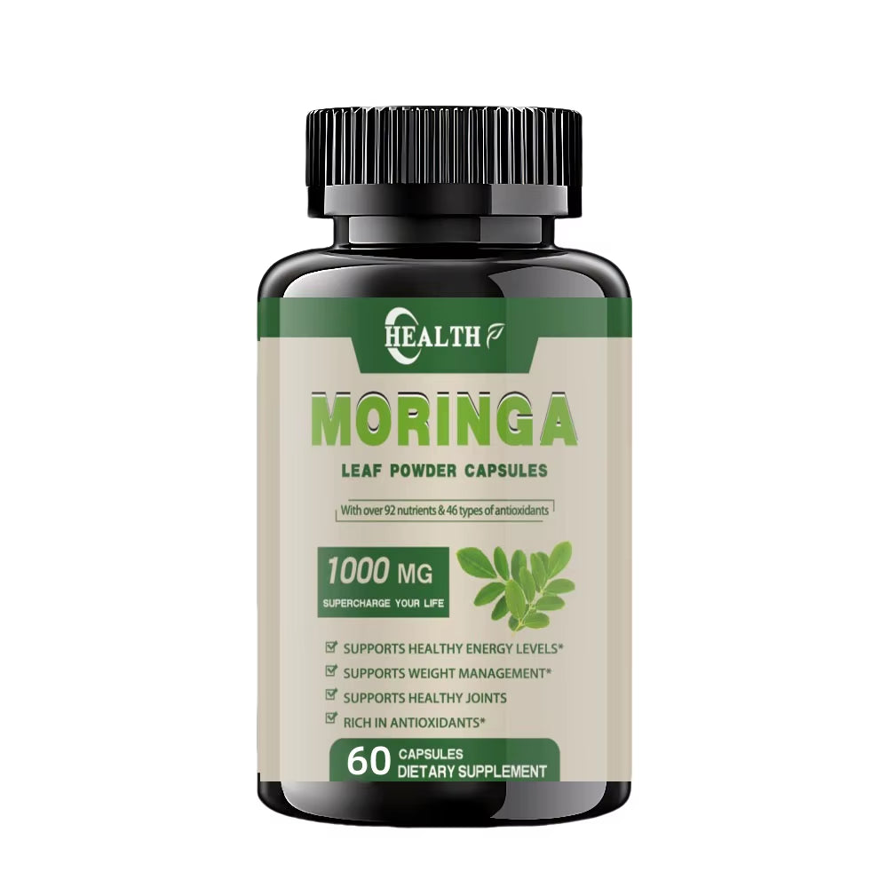 Original and Pure Moringa Leaf Powder Capsules Organic Certification Moringa Leaf Natural Food Contains Essential Amino Acids