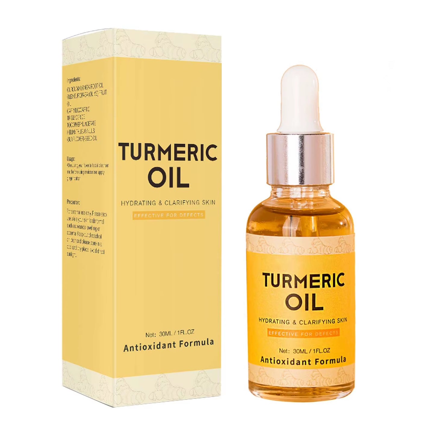 10Ml Turmeric Essential Oil Organic Turmeric Face Oil Organic Turmeric Oil Moisturizing Oil for Reducing Fine Lines And
