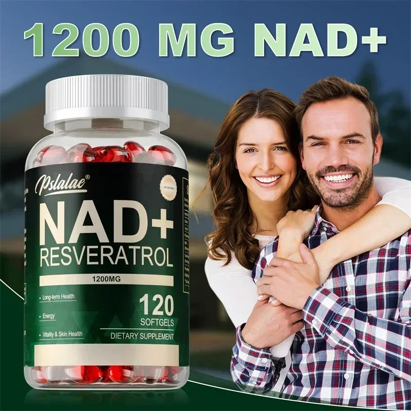 NAD+ Resveratrol - Cellular Health, Healthy Aging, to Support Skin Health, Boost Energy, for Hair, Nails, Skin and Joint Health