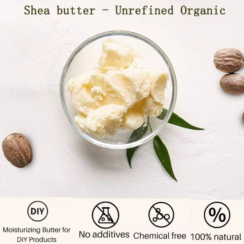 100G Unrefined Natural Shea Butter Organic Skin Care Moisturizing Body Massage Hair Care Essential Oil Carrier Oil
