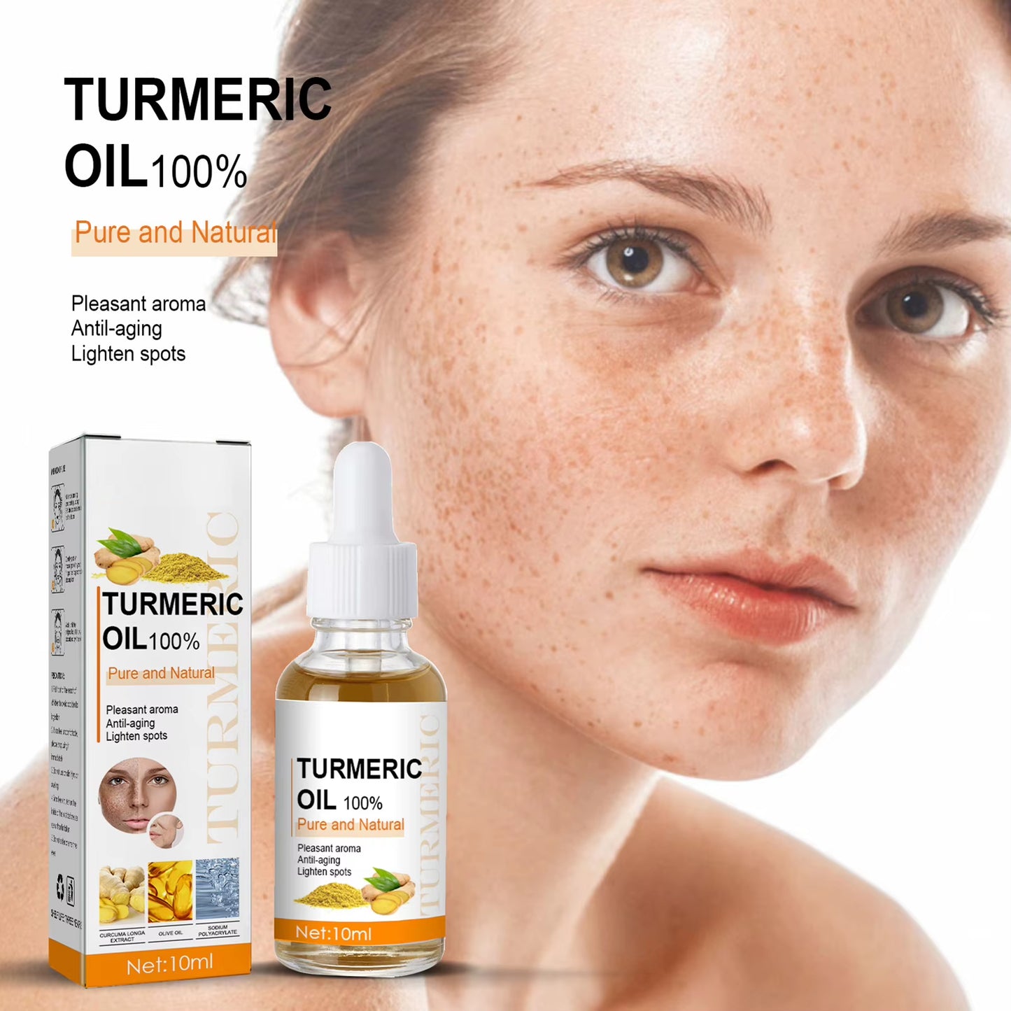 10Ml Turmeric Essential Oil Organic Turmeric Face Oil Organic Turmeric Oil Moisturizing Oil for Reducing Fine Lines And