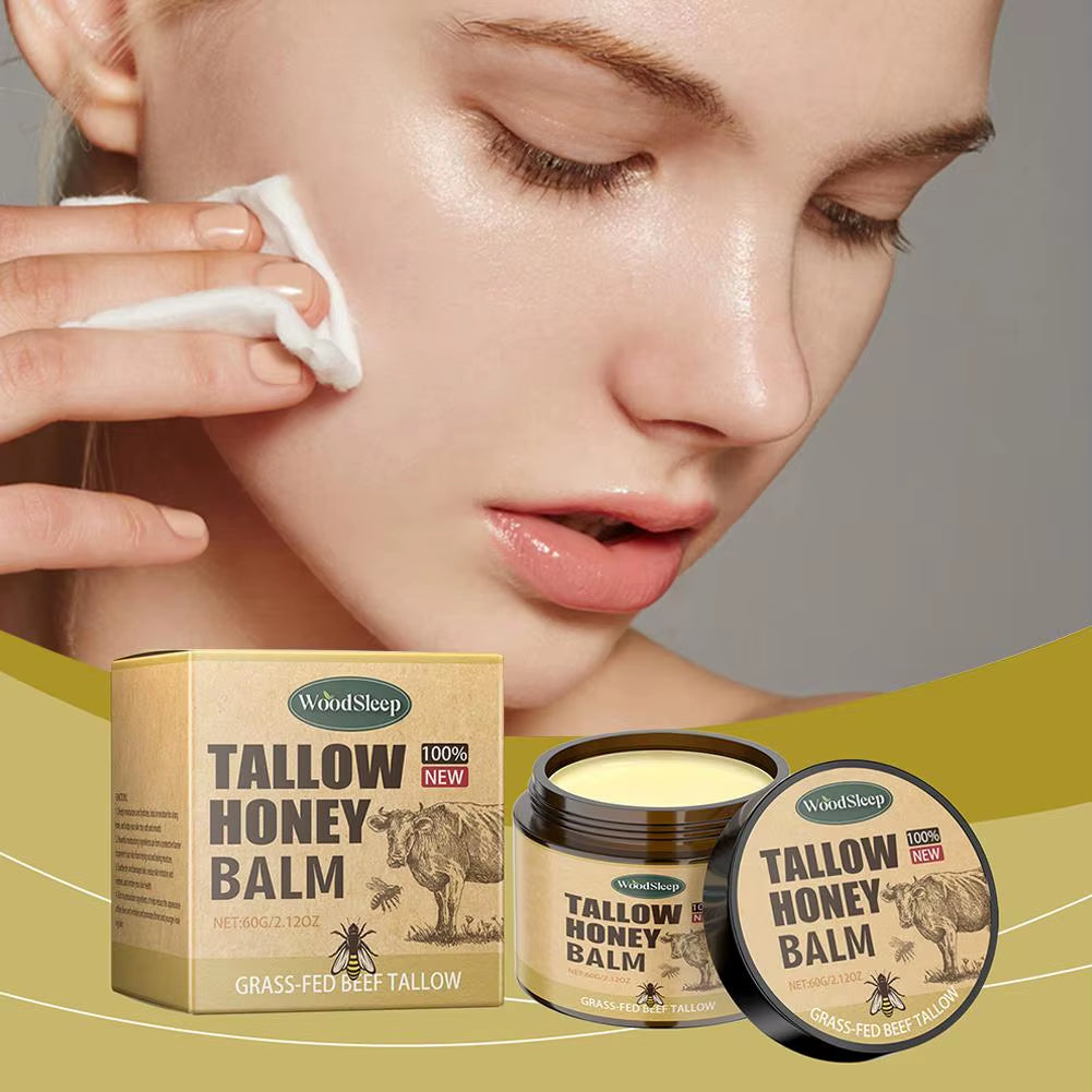 Whipped Beef Tallow Honey Balm Moisturizing Hydrating Face Cream Body Lotion Nourishing Balm Gentle Skin Care for Women