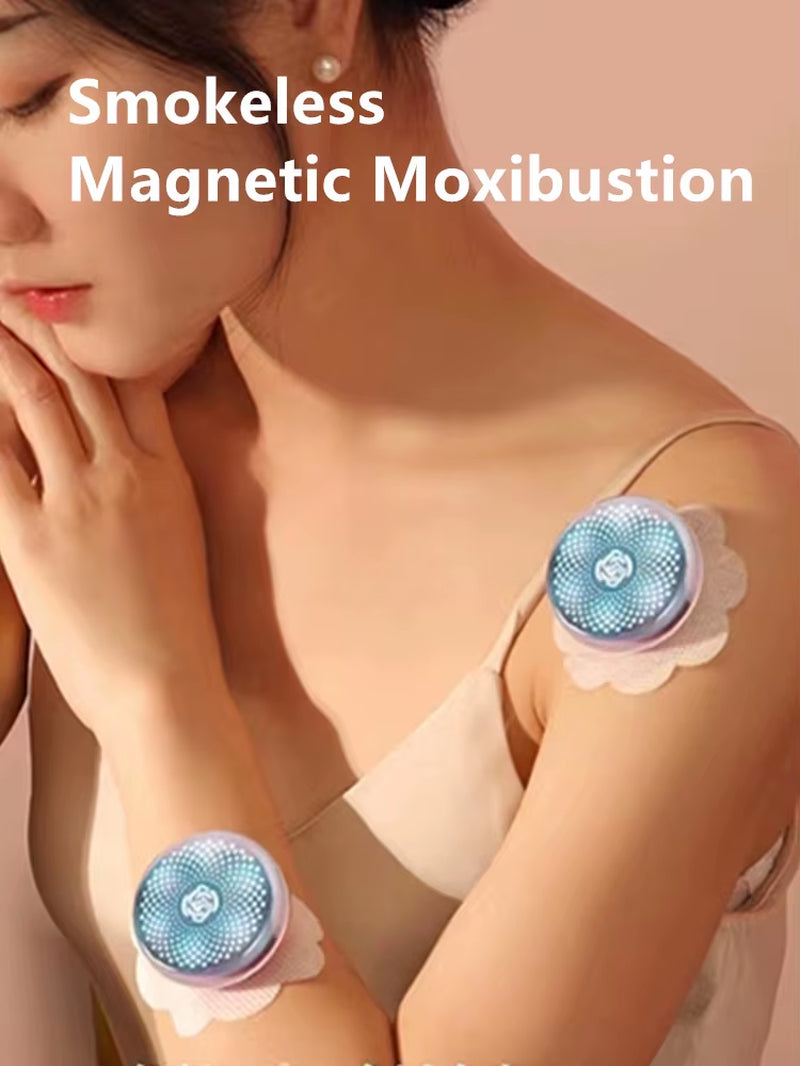 Electric Smokeless Moxibustion Device Neck Shoulder Heated Therapy Herbal Medicine Acupoint Massage Body Relaxation Massager