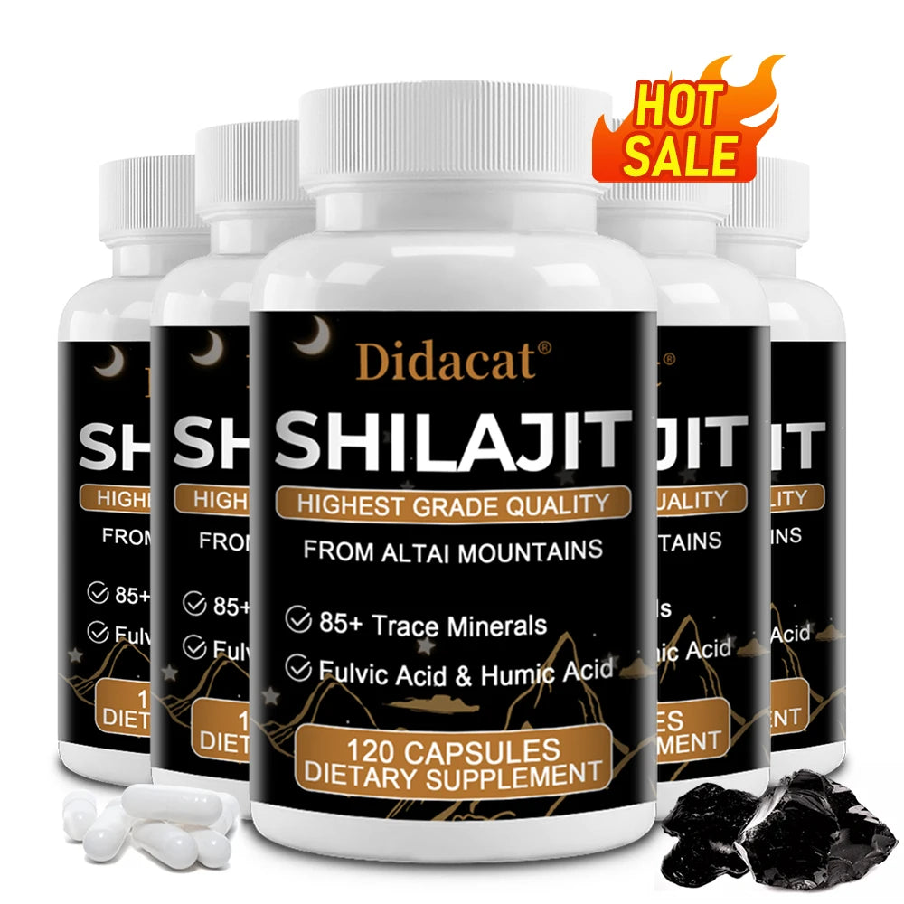 Unlock Your Health Potential with 100% Pure Shilajit Mineral Supplement - Packed with 85+ Trace Minerals, Fulvic Acid, and Antioxidants for Optimal Wellness