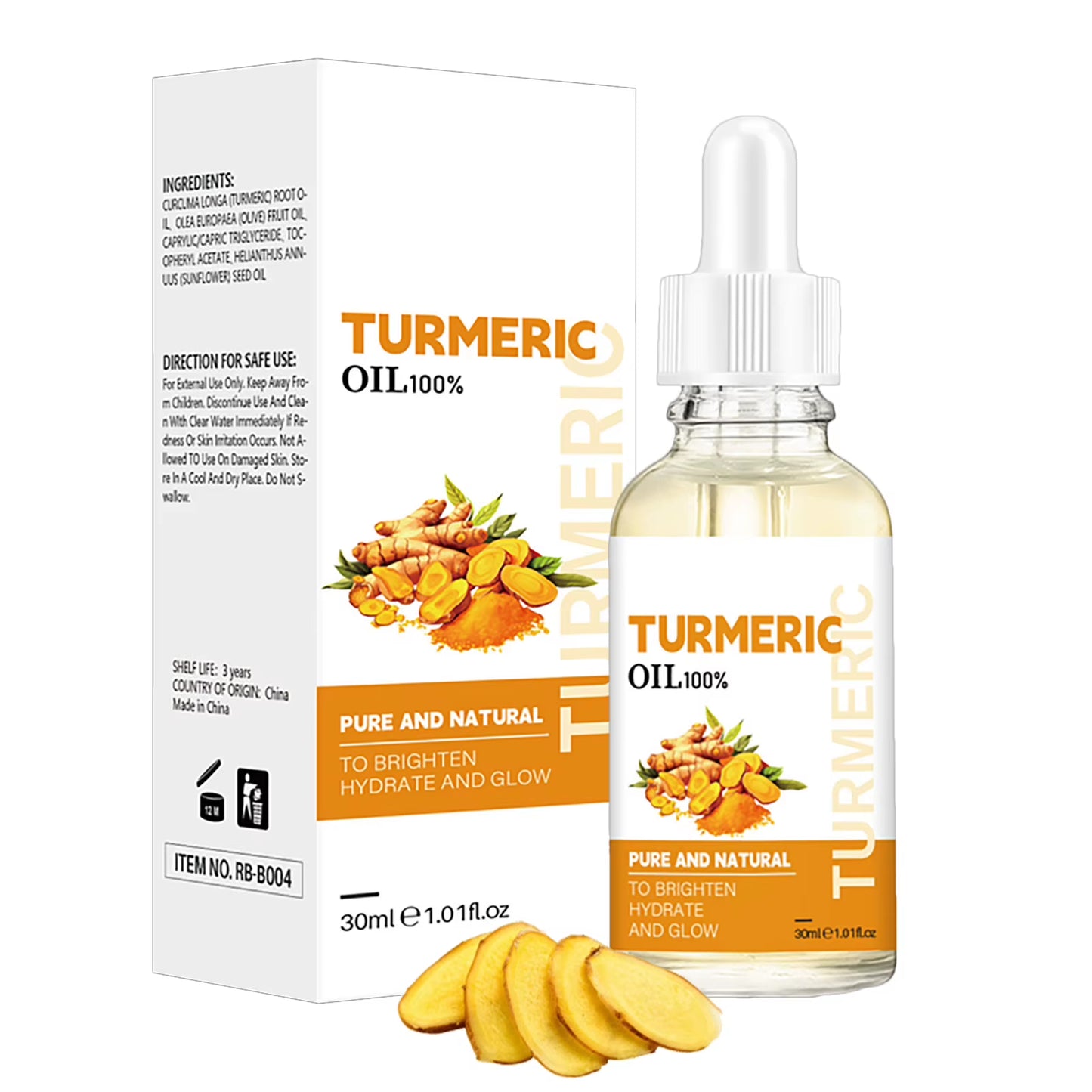 10Ml Turmeric Essential Oil Organic Turmeric Face Oil Organic Turmeric Oil Moisturizing Oil for Reducing Fine Lines And