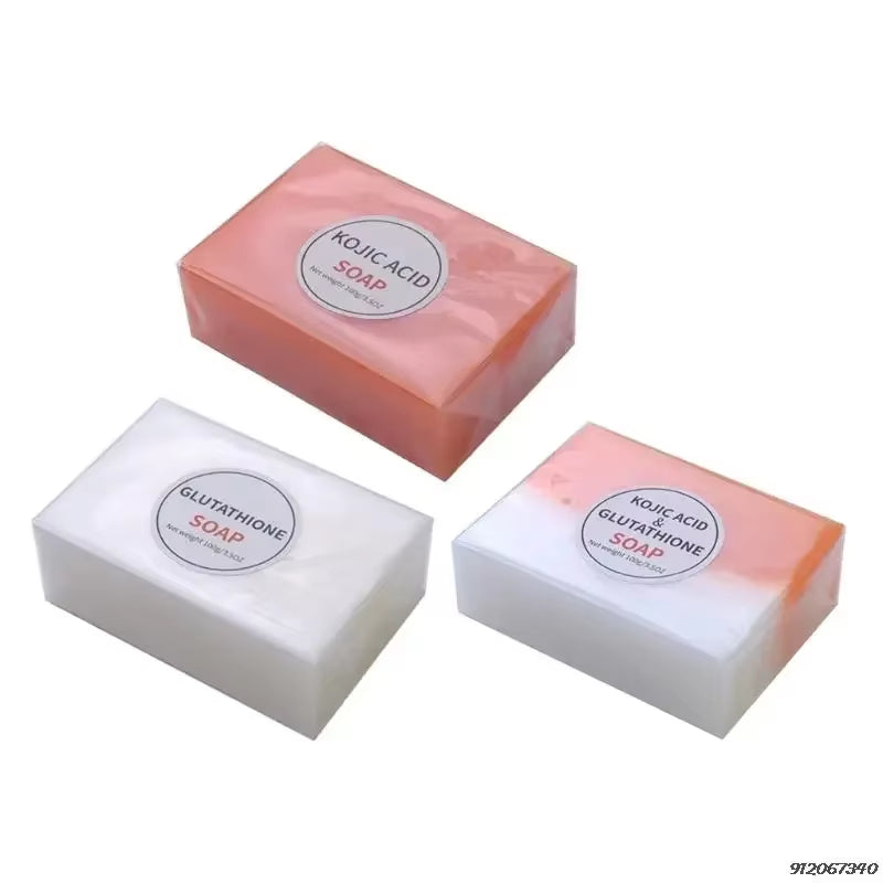 Kojic Acid Soap 100Gx3 Colors Pack Dark Black Skin Lightening Soap Hand Made Glutathione Soap Skin Bleaching & Brightening