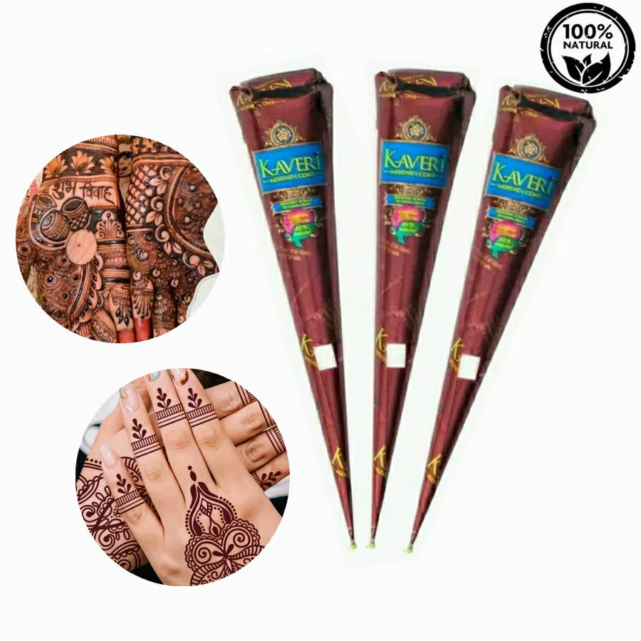 1/3 Pcs Pure Natural Organic Brown Henna Cream, Brown Henna Tattoo Cream, Temporary Tattoo, Henna Tattoo Cream Semi-Permanent He