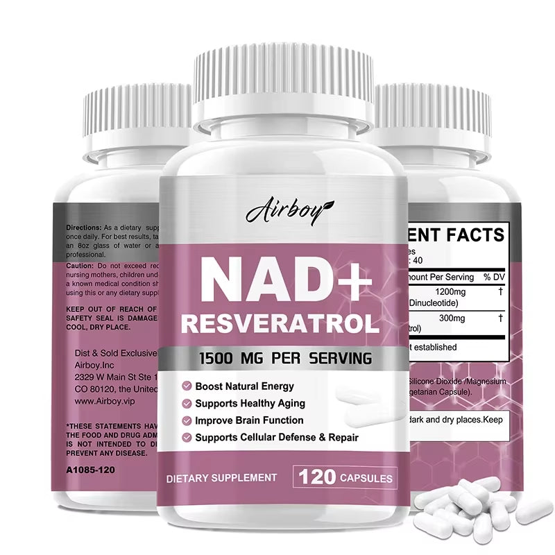 NAD plus Supplement - Natural Energy, Cellular Health, anti Aging, Nad Nicotinamide Riboside