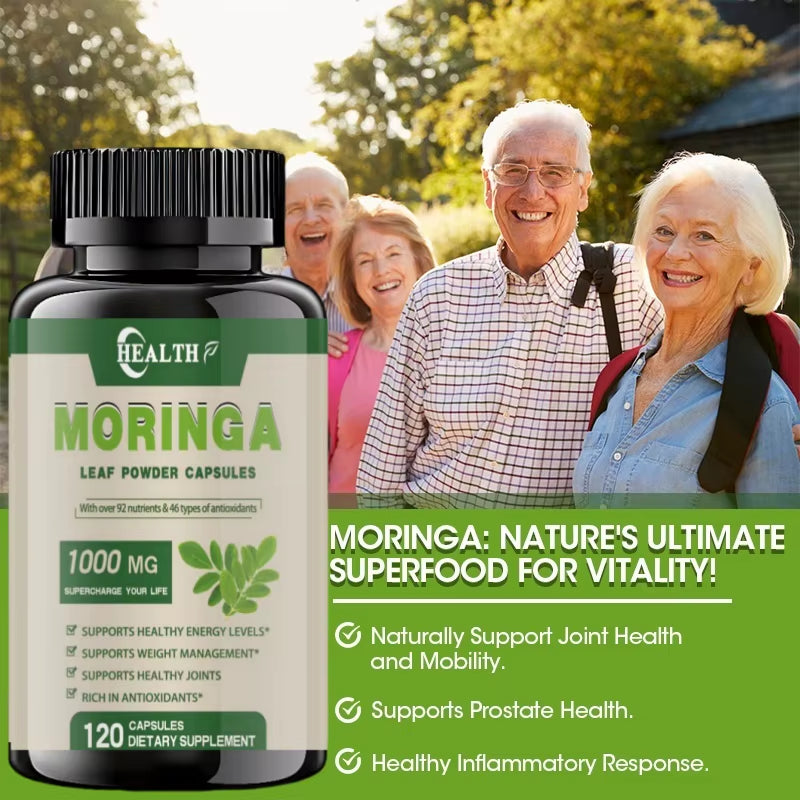 Original and Pure Moringa Leaf Powder Capsules Organic Certification Moringa Leaf Natural Food Contains Essential Amino Acids